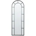 Produktbild: Beliani Wandspiegel, Schwarz, Metall, Oval, 60x170x3 cm, Spiegel, Wandspiegel
