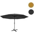 Produktbild: Sonnenschirm Meran Pro, Gastronomie Marktschirm ohne Volant Ø 5m Polyester/Alu 28kg ~ anthrazit ohne Ständer