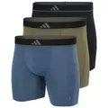Produktbild: adidas Sportswear Langer Boxer Active Micro Flex (3er Pack) Logo-Bund, elastisch, Mikrofaser, ohne Eingriff schwarz L
