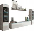 Produktbild: TV-Wandmöbel 180 cm für das Wohnzimmer, 2 Vitrinen und ein Regal