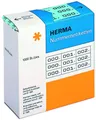 Produktbild: HERMA Nummernetikett, 3fach, 000. - 999, selbstklebend, Papier, 22 x 10 mm, blau, Druckfarbe: schwarz (1.000 Stück), Sie erhalten 1 Packung á 1000 Stück
