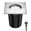 Produktbild: ledscom.de Bodeneinbaustrahler REJA für außen Edelstahl eckig IP67 inkl. GU5.3 LED (warmweiß, 4,99W, 430lm, 100°)