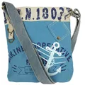 Produktbild: Maritim Umhängetasche. Crossbody Bag mit Anker Aufdruck Design. Blaue Crossbody