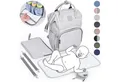 Produktbild: Daliya® Wickeltasche PAKMI Wickelrucksack, Kinderwagentaschen, Mamabag (Set, 5-tlg., Befestigungsriemen), Thermofächer, Schnuller Aufbewahrung, Wickelunterlage, hochwertig