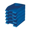 Produktbild: Leitz Briefkorb Standard A4, 5er Pack, Briefablage in Premium-Qualität, Stapelbare Ablagefächer als Schreibtisch-Organizer, Kombinierbar mit Plus-Serie, Blau, 52270035