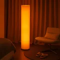 Produktbild: Beistellleuchte Stehleuchte Standlampe Textil Stehlampe weiß Textil LED H 110 cm