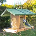 Produktbild: Vogelhaus Vogel Futter Haus zum Aufhängen mit Seil Plexiglas Kiefernholz Hütte