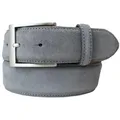 Produktbild: BELTINGER Ledergürtel Gürtel aus Veloursleder 4 cm - Hochwertiger Velour-Ledergürtel für Her (1-St) grau|silberfarben 90 cm (Gesamtlänge 105 cm)