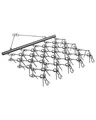 Produktbild: VEVOR Wiesenegge, 178x147x11cm, Wiesenschleppe mit 60 Zähnen, geeignet für ATV- & UTV-Traktoren, für Bodenvorbereitung, Aussaat, Glättung von Landschaften & die Instandhaltung von Kiesauffahrten
