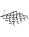 Produktbild: VEVOR Wiesenegge Wiesenschleppe Feldegge Schleppe ATV-Rasenrechen 178x147x11cm