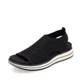 Produktbild: Remonte Damen Riemchensandalen D1J55, Frauen Sandalen,lose Einlage,Sandaletten,Sommersandalen,bequem,flach,Sommerschuhe,Strandschuhe,schwarz (00),39 EU
