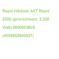 Produktbild: Rapid-Häcksler AXT Rapid 2200 (grün/schwarz, 2.200 Watt) 0600853605 (40599526400
