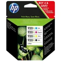 Produktbild: Original HP 920XL  C2N92AE Tinte Multipack schwarz cyan magenta gelb 4 Stück