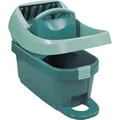 Produktbild: Leifheit Putzeimer Wischtuchpresse Profi Evo 55076, 8 Liter, eckig, aus Kunststoff, türkis, mit Rollen und Presse