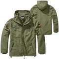 Produktbild: BWuM Windbreaker BWuM Tactical Windbreaker Zipper Fleece + Patch & Flaggen grün L