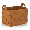 Produktbild: N8WERK Filz-Aufbewahrungskorb mit Griff 35x25x25cm | Ideal zur Aufbewahrung von Kaminholz & Zeitschriften | Strapazierfähig & vielseitig | Faltbarer Aufbewahrungskorb zur Lagerung [Rostbraun]