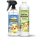 Produktbild: bio-chem Geruchsentferner Set | Hunde-Spray 750 ml + Enzymreiniger Konzentrat 1L | Mikrobiologisch & effektiv | Gegen Tiergeruch auf Textilien & Oberflächen