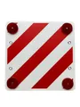 Produktbild: IWH - Warntafel mit Reflektoren und Ösen 50x50 cm Rot-Weiß | Geeignet für Wohnmobil, Boot und Fahrradträger in der EU, Italien und Spanien ausgenommen.