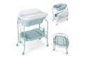 Produktbild: COSTWAY Babywanne Wickeltisch, mobile Wickelstation, Wickelkommode, klappbar, mit 4 Universalrädern