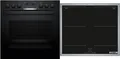 Produktbild: Bosch HND617LS67 (schwarz + edelstah) Herdset mit Induktionskochfeld