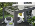 Produktbild: Terrassenüberdachung SKAN HOLZ Novara mit Pfostenlaschen 450x309 cm grau