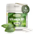 Produktbild: Vitamin B1, 100 mg, hochdosiert, 180 Tabletten. Vegan.