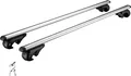 Produktbild: Wiltec Dachträger Universal 120 cm, Dachgepäckträger bis 90 kg, Gepäckträger aus Aluminium, Robuster Dachbox Grundträger, Dachgrundträger für Auto