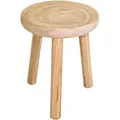Produktbild: Holz Blumenhocker mit 3 Beinen - Ø 30 cm - Deko Hocker rund naturbelassen