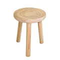 Produktbild: Spetebo Holz Blumenhocker mit 3 Beinen - Ø 30 cm - Deko Hocker rund naturbelassen - Pflanzenständer Blumenständer Beistelltisch Couchtisch Teetisch
