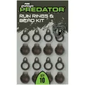 Produktbild: Fox Rage Predator Camo Run Rings & Bead Kit - 10 Zubehörteile zum Vorfachbau, Angelzubehör