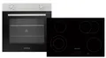 Produktbild: Backofen Herd Kochfeld 77 cm Glaskeramik Einbau Set autark rahmenlos Respekta