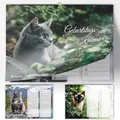 Produktbild: Geburtstagskalender undatiert Geburtstagsplaner Wandkalender A5 immerwährend Jahresunabhängig Kalender Geburtstagsübersicht zum Aufhängen Katze Katzen Design in Tiere Foto Fotokalender