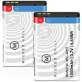 Produktbild: Wicked Chili 2x Akku für Fritz!Fon X6 Telefon ersetzt AVM Fritzfon 312BAT030 Batterie, Zusatzakku (1200mAh)
