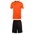 Produktbild: Uhlsport Herren Score 26 Fußball Trikot-Set - Fußball-Set Bestehend Aus Trainings-Shirt Und Trainings-Hose, Fluo Orange/Schwarz, S EU