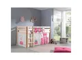 Produktbild: Vipack Spielbett Pino, Kiefer massiv natur mit Vorhang und 3 Taschen - Dessin Princes