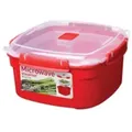 Produktbild: Sistema Plastics Sistema 1102 - Steamer - Rot - 2400 ml - Transparent - 10,14 Tassen - 209 mm