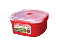 Produktbild: sistema Mikrowellenbehälter Mikrowellen Dampfgarer 2.4 l, rot, Kunststoff lebensmittelsicher