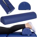 Produktbild: HABYS Lagerungsrolle Halbrund, Nackenrolle, Knierolle Lagerungsrolle, Nackenkissen, Lagerungskissen für Massage und Therapie, MDR-Zertifizieriung (Blau, 60x15x10)