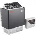 Produktbild: VEVOR Saunaofen, 6 kW, 400 V, 3N tragbarer Saunaofen für drinnen & drau_en mit 3-Stunden-Timer, digitaler Regler für 5_9 m3 gro_es Zuhause, gewerbl