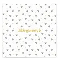 Produktbild: MEA LIVING Servietten 20 Stück 33x33cm LIEBLINGSMENSCH Spruch Herz schwarz weiß