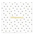 Produktbild: MEA LIVING Servietten 20 Stück 33x33cm LIEBLINGSMENSCH Spruch Herz schwarz weiß