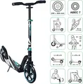 Produktbild: muuwmi Aluminium Scooter Pro 230/205 mm schwarz-türkis