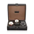 Produktbild: MODALO Gallante Uhrenbox für 6 Uhren – Elegante Uhren Aufbewahrungsbox mit weichem Innenfutter – Stilvolles Design für Damen & Herren (Schwarz)