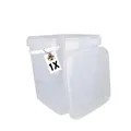 Produktbild: FixedByU Eimer mit Deckel 10L transparent eckig Plastikeimer Lebensmittelecht Luftdicht und Stabil Leere Eimer mit Griff und Deckel Geeignet für Lebensmittelchemie Waschpulver Klebstoffe