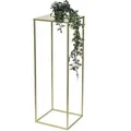 Produktbild: DanDiBo Blumenhocker Metall Gold Eckig L 82 cm Blumenständer Beistelltisch 96406 Blumensäule Modern Pflanzenständer Pflanzenhocker