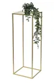 Produktbild: DanDiBo Blumenhocker Metall Gold Eckig 82-42 cm Blumenständer Beistelltisch 96406 Blumensäule Modern Pflanzenständer Pflanzenhocker (L: 82 cm)