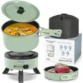 Produktbild: Enfrifam Elektrische Multipfanne Elektrische Hot Pot, Multikocher, Elektrische Pfannen, Campingkocher 700,00 w, Fondue Set, Ideal für Büro Wohnheime