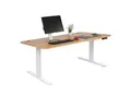 Produktbild: Schreibtisch MCW-D40, Computertisch, elektrisch höhenverstellbar 160x80cm 53kg MVG ~ Eiche-Dekor, weiß