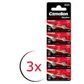 Produktbild: 3x Camelion Alkaline Knopfzelle AG5 / LR48 / LR754 / 393 / 1,5V / 10er Blister