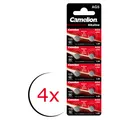 Produktbild: 4x Camelion Alkaline Knopfzelle AG5 / LR48 / LR754 / 393 / 1,5V / 10er Blister